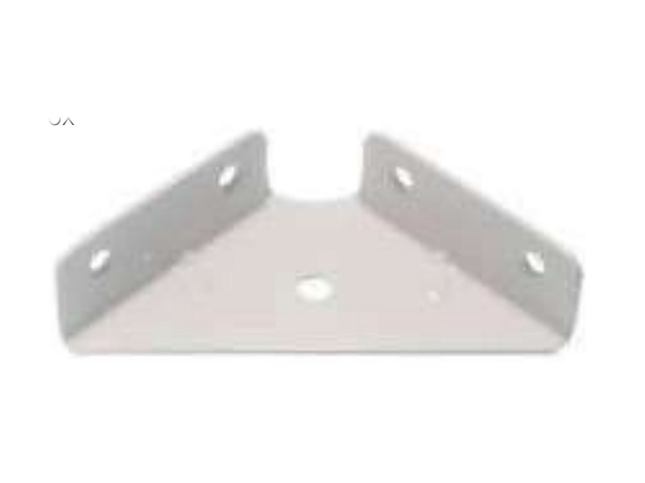 White corner gusset plate