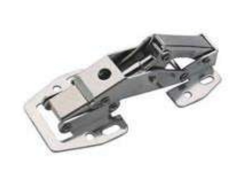 Surface-mounted easy on cabinet hinge
