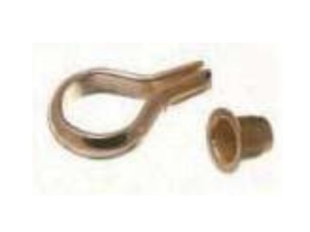 Brass shelf stud with socket
